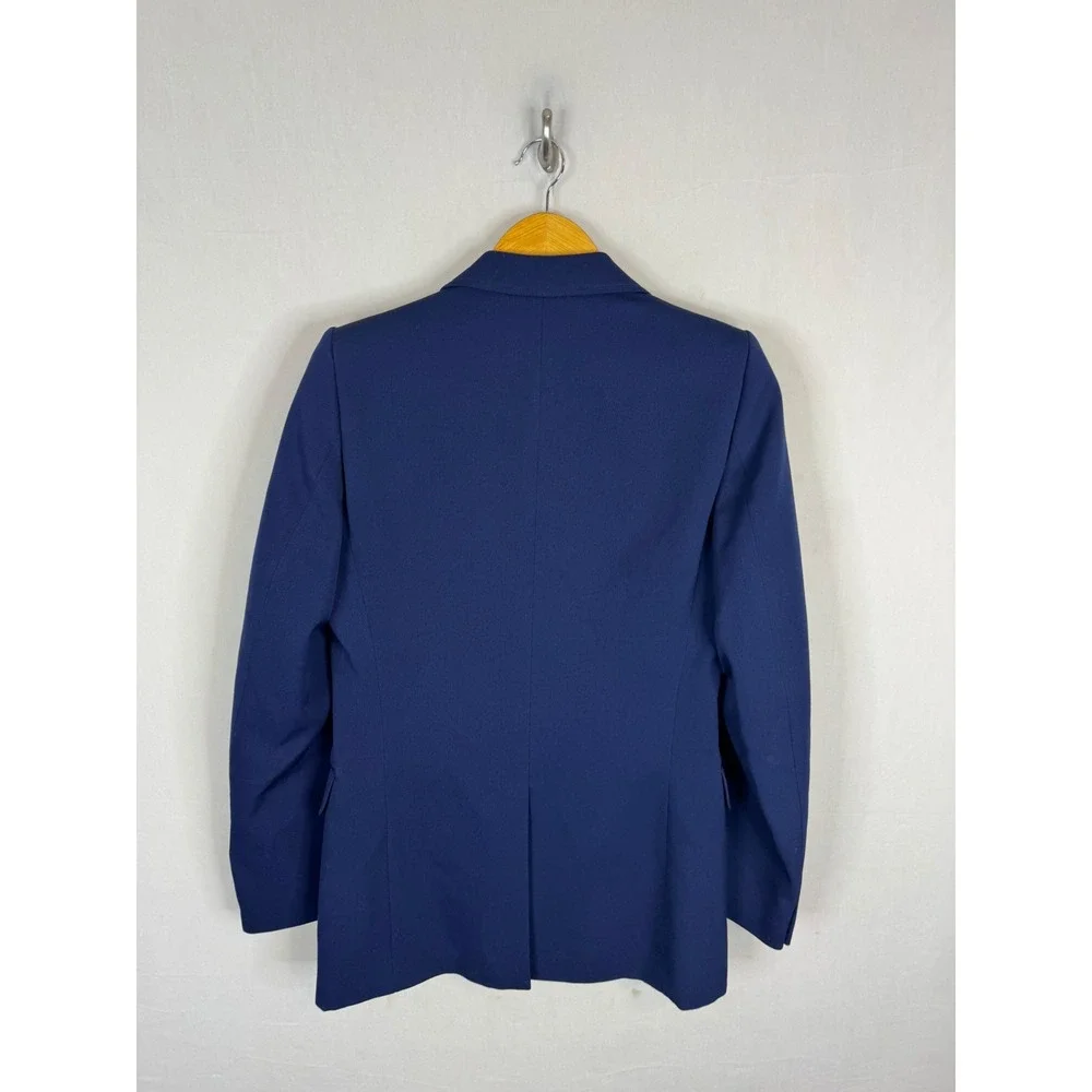 Dries Van Noten Mens Navy Blue 100% Wool Two Button Blazer Jacket Size 38